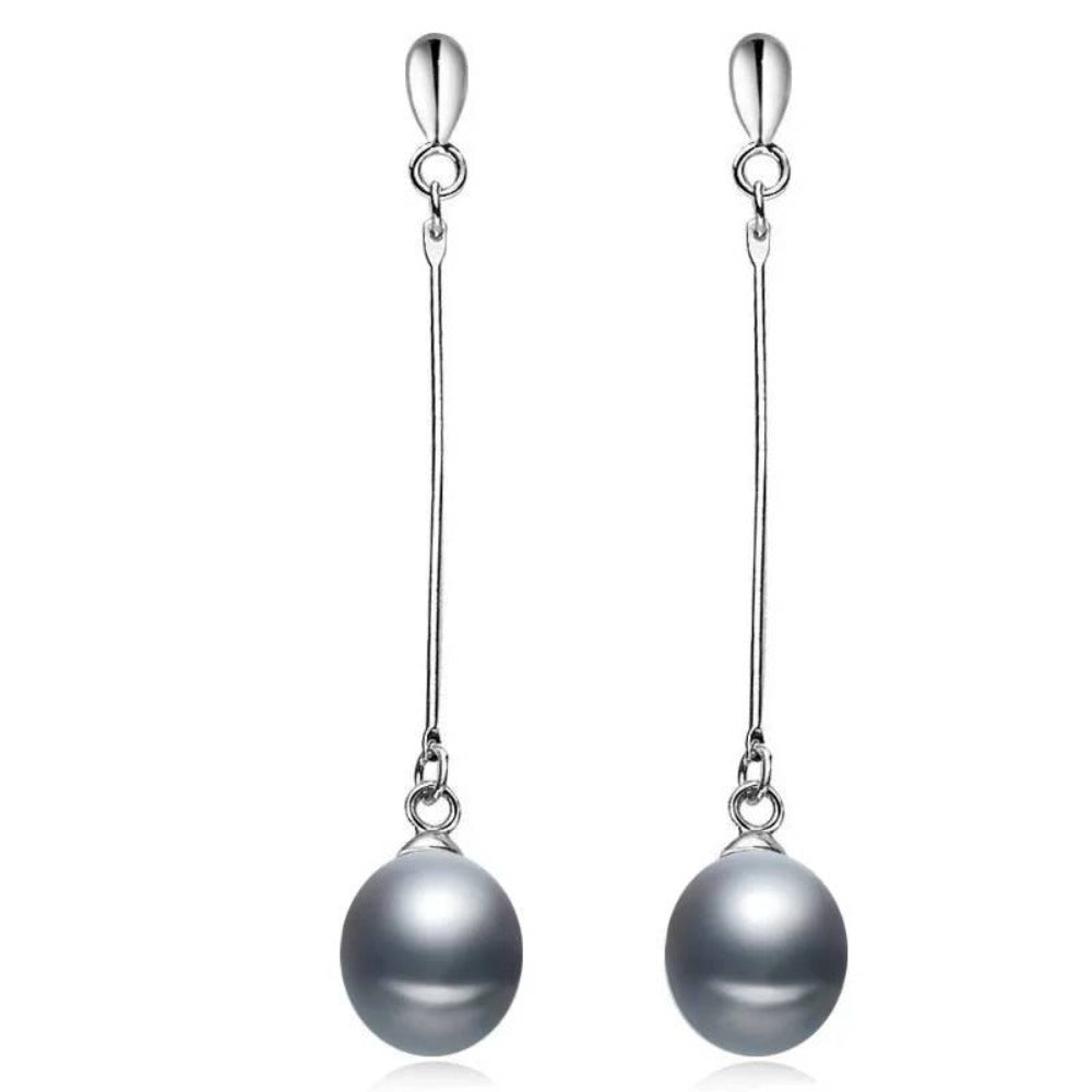 Stunning Genuine Freshwater Pearl Dangle Earrings-2